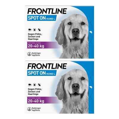 Frontline Spot On Hund L (20-40 kg) gegen Zecken, Flöhe, Haarlin 2x6 stk von Boehringer Ingelheim VETMEDICA G PZN 08102572