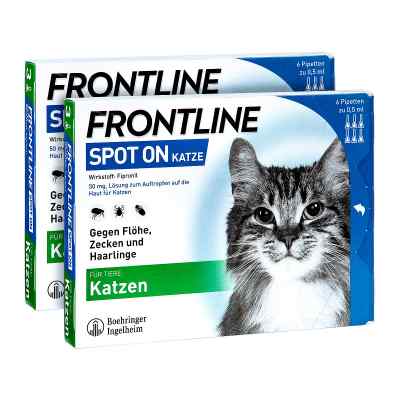 Frontline Spot On Katze gegen Zecken, Flöhe und Haarlinge 2x6 stk von Boehringer Ingelheim VETMEDICA G PZN 08100843