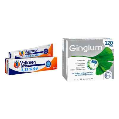 Gingium 120 mg Fta 120 stk + Voltaren Schmerzgel forte 180 g
