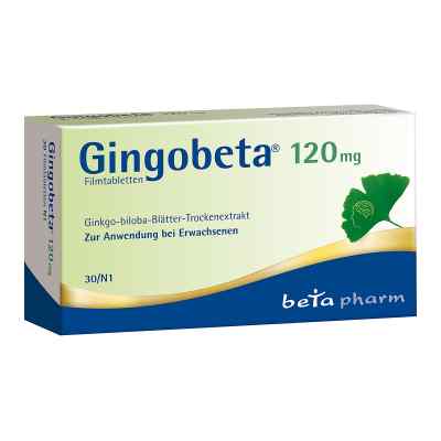 Gingobeta 120 mg Filmtabletten 30 stk von betapharm Arzneimittel GmbH PZN 12461657