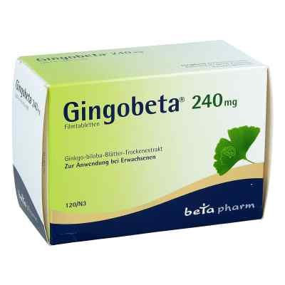 Gingobeta 240 mg Filmtabletten 120 stk von betapharm Arzneimittel GmbH PZN 12461717