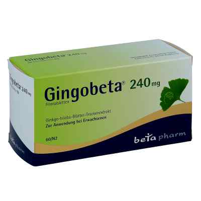 Gingobeta 240 mg Filmtabletten 60 stk von betapharm Arzneimittel GmbH PZN 12461700