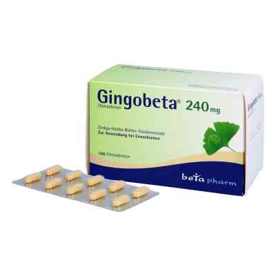 Gingobeta 240mg Filmtabl 100 stk von betapharm Arzneimittel GmbH PZN 14259730