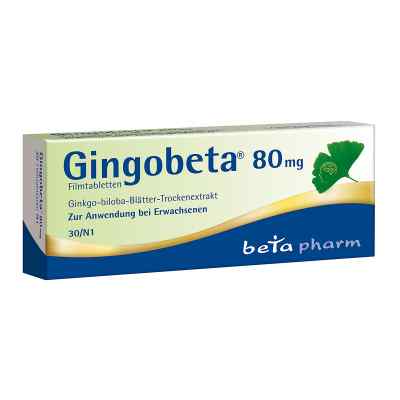 Gingobeta 80 mg Filmtabletten 30 stk von betapharm Arzneimittel GmbH PZN 12461628