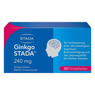 Ginkgo Biloba STADA 240MG FTA bei Gedächtnis- und Konzentrations 30 stk von STADA Consumer Health Deutschlan PZN 11538926
