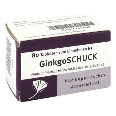 Ginkgoschuck Tabletten 80 stk von SCHUCK GmbH Arzneimittelfabrik PZN 04761440