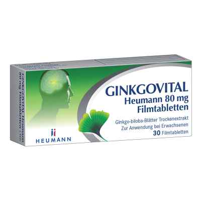 Ginkgovital Heumann 80 mg Filmtabletten 30 stk von HEUMANN PHARMA GmbH & Co. Generi PZN 11526194