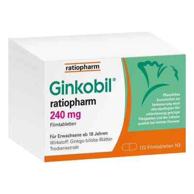 GINKOBIL ratiopharm 240mg 120 stk von ratiopharm GmbH PZN 08864415