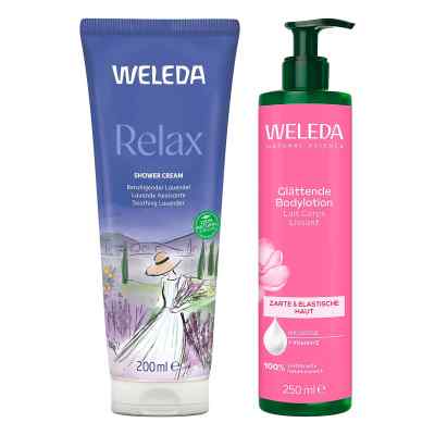 Glättende Bodylotion & Relax Shower Cream Lavendel