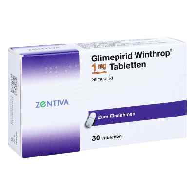 Glimepirid Winthrop 1mg 30 stk von Zentiva Pharma GmbH PZN 00379525