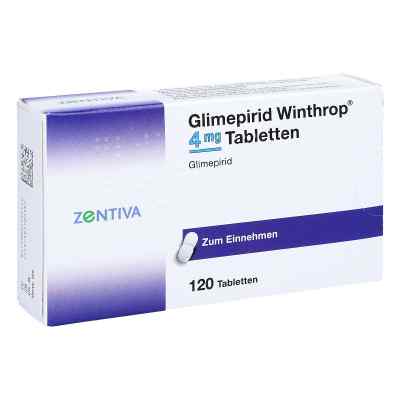 Glimepirid Winthrop 4mg 120 stk von Zentiva Pharma GmbH PZN 00379614