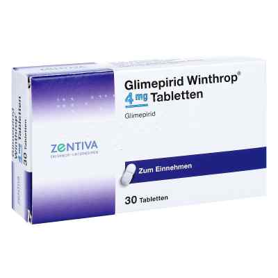 Glimepirid Winthrop 4mg 30 stk von Zentiva Pharma GmbH PZN 00379608
