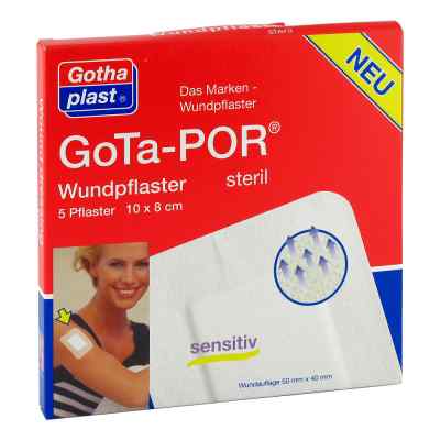 Gota-por Wundpflaster steril 80x100 mm 5 stk von Gothaplast GmbH PZN 04473617