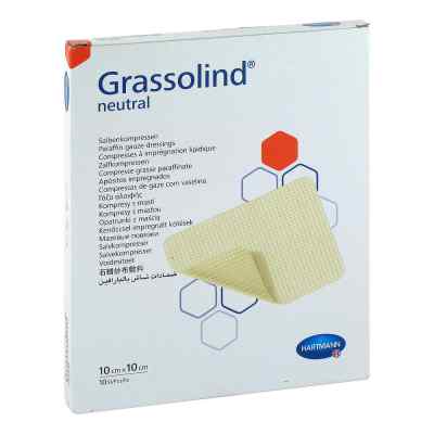 Grassolind Salbenkompresse 10x10 cm steril 10 stk von B2B Medical GmbH PZN 12892541