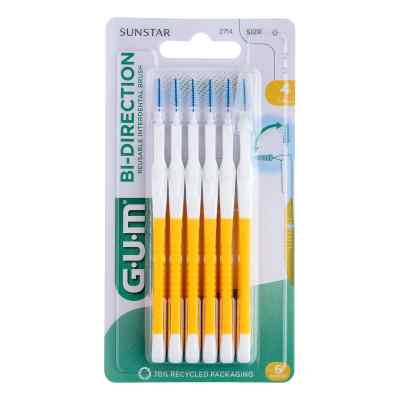 GUM BI-DIRECTION Interdentalbürste 1,4 mm gelb (Tanne) 6 stk von Sunstar Deutschland GmbH PZN 16905424