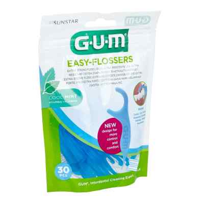 GUM EASY FLOSSERS, Zahnseidesticks, gewachst, mint 