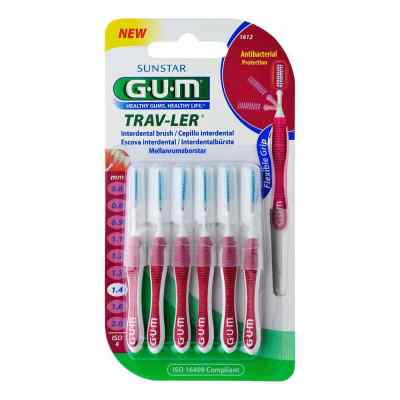 GUM Trav-ler 1,4mm Kerze pink Interdental+6kappen 6 stk von Sunstar Deutschland GmbH PZN 09714439