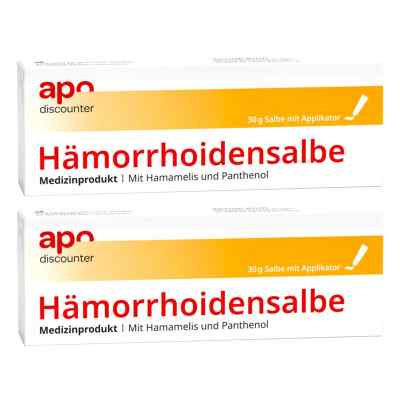 Hämorrhoidensalbe mit Hamamelis und Panthenol von apodiscounter 2x30 g von Viamedi Healthcare GmbH PZN 08102536