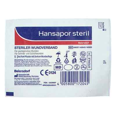 Hansapor steril Wundverband 6x7 cm 1 stk von Beiersdorf AG PZN 12439907