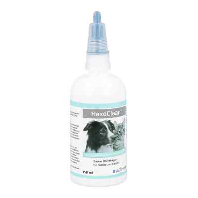 Hexoclean saurer Ohrreiniger für Hunde und Katzen 150 ml von alfavet Tierarzneimittel GmbH PZN 13501040