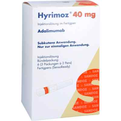 Hyrimoz 40 mg/0,8 ml iniecto -lösung im Fertigpen 6 stk von axicorp Pharma GmbH PZN 15607535
