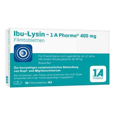 Ibu-Lysin - 1 A Pharma® 400 mg Filmtabletten 50 stk von 1 A Pharma GmbH PZN 15743793