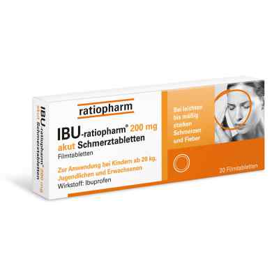IBU-ratiopharm 200 akut Schmerztabletten 20 stk von ratiopharm GmbH PZN 00984723