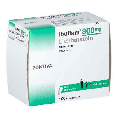 Ibuflam 800mg Lichtenstein 100 stk von Zentiva Pharma GmbH PZN 06313450