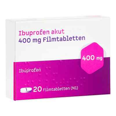 Ibuprofen Akut 400 Mg Filmtabletten 20 stk von JUTA Pharma GmbH PZN 18412950