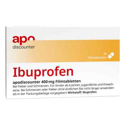 Ibuprofen Apodiscounter 400 Mg Schmerztabletten  20 stk von Interpharm GmbH PZN 18240331