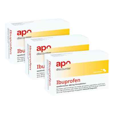 Ibuprofen Apodiscounter 400 Mg Schmerztabletten 3x50 stk von Apotheke im Paunsdorf Center PZN 08101955