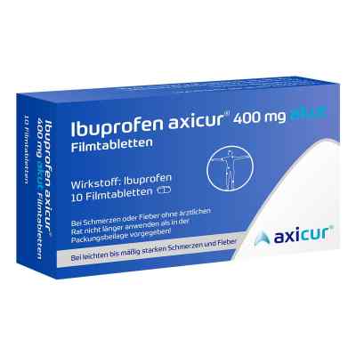 Ibuprofen Axicur 400 Mg Akut Filmtabletten 10 stk von axicorp Pharma GmbH PZN 18379477