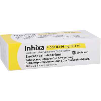 Inhixa 4.000 I.e. 40 mg/0,4 ml iniecto lsg.i.e.f.-sp. 50 stk von Techdow Pharma Germany GmbH PZN 13415435