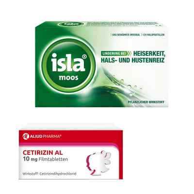 Isla Moos Pastillen (120 stk) und Cetirizin AL 10 mg (100 stk) 1 Pck von  PZN 08101457