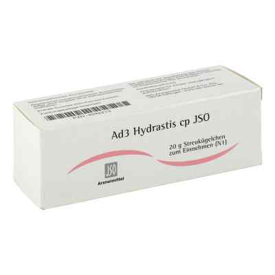 Jso Jkh Adermittel Ad 3 Hydrastis cp Globuli 20 g von ISO-Arzneimittel GmbH & Co. KG PZN 04942213