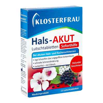 Klosterfrau Hals-Akut Lutschtabletten 16 stk von MCM KLOSTERFRAU Vertr. GmbH PZN 12650051