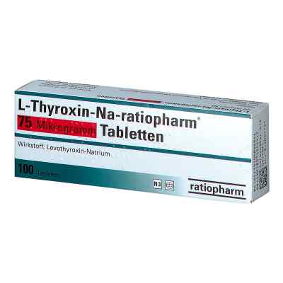 L-thyroxin-na ratiopharm 75 Mikrogramm Tabletten 100 stk von ratiopharm GmbH PZN 10089691