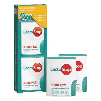 Lactostop 3.300 FCC Tabletten Klickspender 2X100 stk von Hübner Naturarzneimittel GmbH PZN 10941761