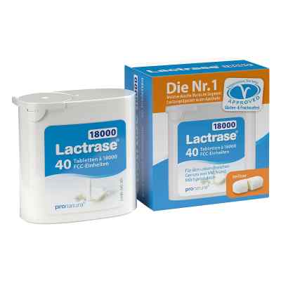 Lactrase 18.000 Fcc Tabletten im Spender 40 stk von Pro Natura Gesellschaft für gesu PZN 11057747