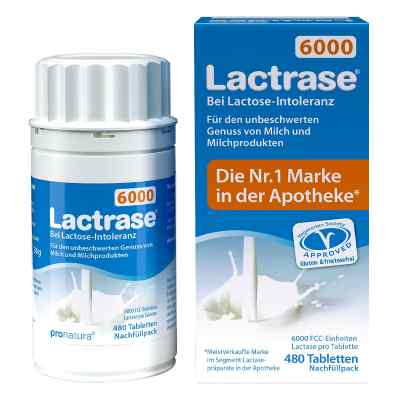 Lactrase 6.000 Fcc Tbl.klickspender Nachfüllpack 480 stk von Pro Natura Gesellschaft für gesu PZN 12412794