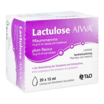 Lactulose Aiwa Pflaumenaroma 10 g/15 ml Lösung zur, zum einn 20X15 ml von T & D Pharma GmbH PZN 15253557