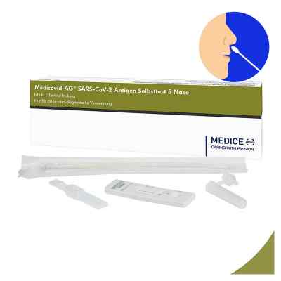 Laientest Medicovid-ag Sars-cov-2 Antigen Selbsttest Nase 5 stk von MEDICE Arzneimittel Pütter GmbH& PZN 17309374