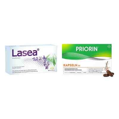 Lasea Weichkapseln und Priorin Kapseln