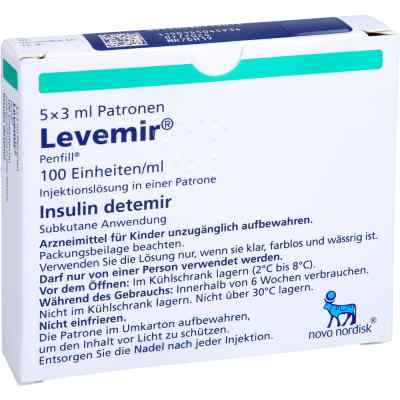 Levemir Penfill 100 Einheiten/ml 5X3 ml von Novo Nordisk Pharma GmbH PZN 03075501