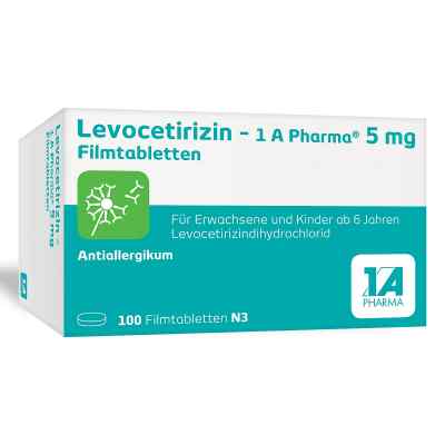 Levocetirizin - 1 A Pharma® 5 mg Filmtabletten 100 stk von 1 A Pharma GmbH PZN 14243953