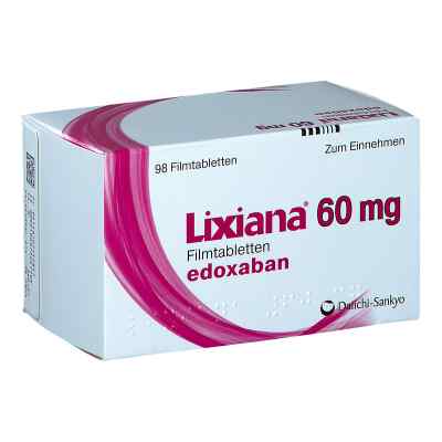 Lixiana 60 mg Filmtabletten 98 stk von DAIICHI SANKYO DEUTSCHLAND GmbH PZN 10714284
