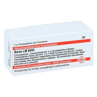 Lm Borax Xviii Globuli 5 g von DHU-Arzneimittel GmbH & Co. KG PZN 04502508