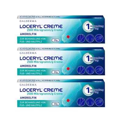 Loceryl Creme bei Fuß- und Hautpilz 3x20 g von Galderma Laboratorium GmbH PZN 08105011
