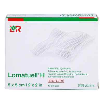 Lomatuell H Salbentüll 5x5 Cm Steril 10 stk von ToValCare GmbH PZN 17583253