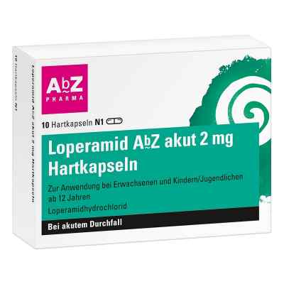 Loperamid Abz akut 2 mg Hartkapseln 10 stk von AbZ Pharma GmbH PZN 16754333